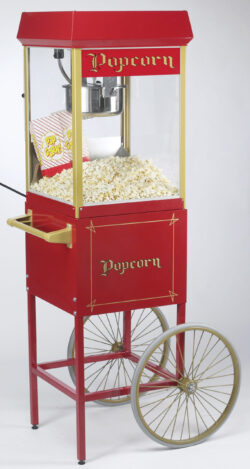 Popcorn machine with cart